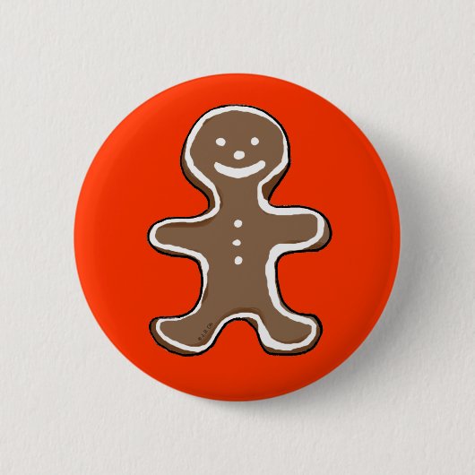 Gingerbrood-koekje Ronde Button 5,7 Cm (Voorkant)