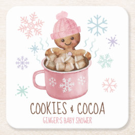 Gingerbrood Koekjes en Baby shower van Caca Girl Kartonnen Onderzetters