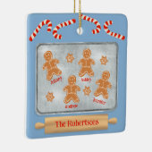 Gingerbrood Koekjes Familie van Vier Keramisch Ornament (Rechts)