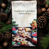 Gingerbrood Koekjes Gepersonaliseerde Kerstmis Theedoek