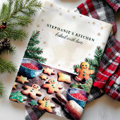 Gingerbrood Koekjes Gepersonaliseerde Kerstmis Theedoek