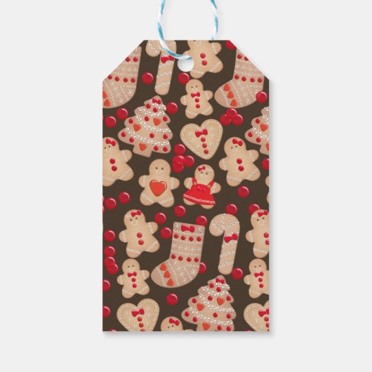 Gingerbrood Koekjes Holiday Cookie Exchange Party Cadeaulabel (Achterkant)