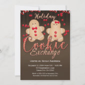 Gingerbrood Koekjes Holiday Cookie Exchange Party Kaart (Voorkant)