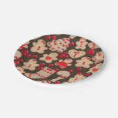 Gingerbrood Koekjes Holiday Cookie Exchange Party Papieren Bordje (Gekanteld)