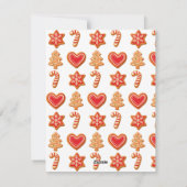 Gingerbrood Koekjes Joy Holiday Multi-fotokaart Feestdagenkaart (Achterkant)