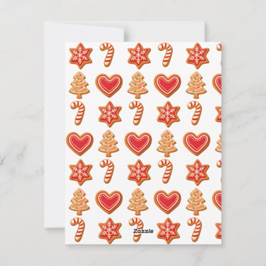 Gingerbrood Koekjes Joy Holiday Multi-fotokaart Feestdagenkaart (Achterkant)