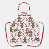 Gingerbrood Koekjes Kandriet Kaas Naam Kerstmis Schort (Voorkant)