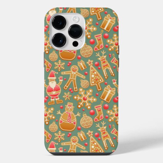 Gingerbrood/koekjes/Kerstmis iPhone Hoesje (Achterkant)