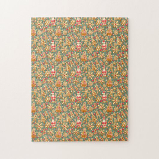 Gingerbrood/koekjes/Kerstmis Legpuzzel (Verticaal)