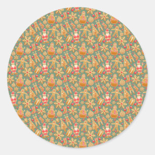 Gingerbrood/koekjes/Kerstmis Ronde Sticker