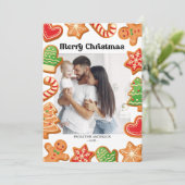 Gingerbrood Koekjes met kerstkaart Kaart (Staand voorkant)