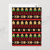 Gingerbrood Koekjes Oogse kerstkeuken Briefkaart (Voorkant / Achterkant)