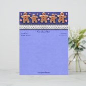 Gingerbrood Koekjes Snoepjes Blauw Briefhoofd Ontwerp (Staand voorkant)