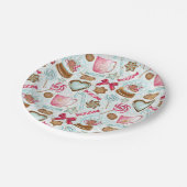 Gingerbrood Koekjes Snowglobe Snoep Papier Bord (Gekanteld)