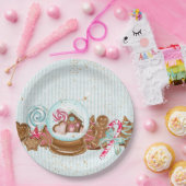 Gingerbrood Koekjes Snowglobe Snoep Papier Bord (Feest)