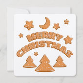 Gingerbrood koekjesdoopvont Merry kerstcard (Voorkant)