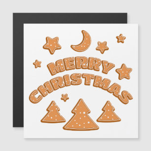 Gingerbrood koekjesdoopvont Merry kerstcard