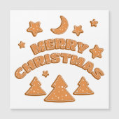 Gingerbrood koekjesdoopvont Merry kerstcard (Voorkant)