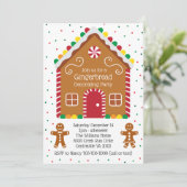Gingerbrood Koekjesfeestdag Droog Partij Kaart (Staand voorkant)