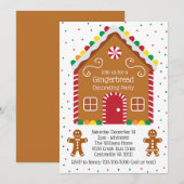 Gingerbrood Koekjesfeestdag Droog Partij Kaart (Voorkant / Achterkant)