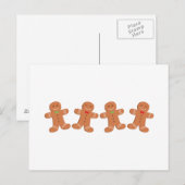 Gingerbrood Koekjesgrens Briefkaart (Voorkant / Achterkant)