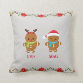 Gingerbrood Koekjesparen met namen Kussen