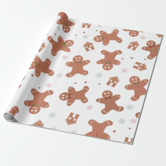 Gingerbrood koekjespatroon cadeaupapier