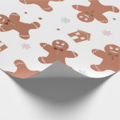Gingerbrood koekjespatroon cadeaupapier (Hoek)