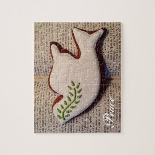 Gingerbrood Koekjesvredesduif Puzzle Legpuzzel (Verticaal)