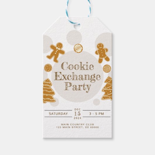 Gingerbrood Koekjeswisselaar Cadeaulabel (Voorkant)