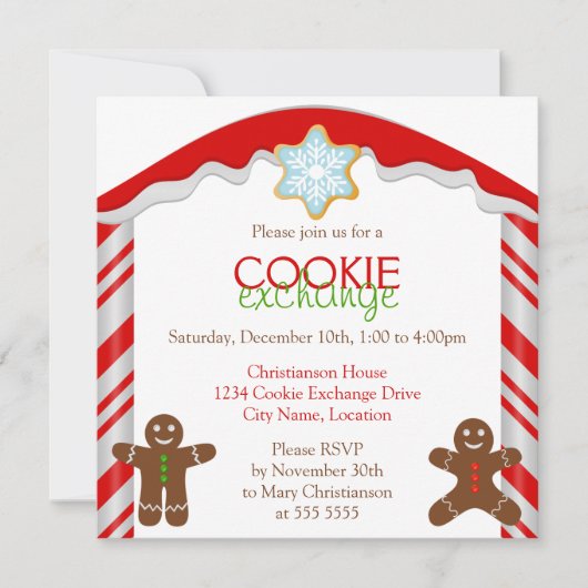 Gingerbrood Koekjeswisselaar Kaart (Voorkant)