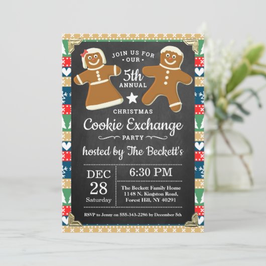 Gingerbrood Koekkerst Kaart (Staand voorkant)