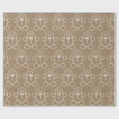 Gingerbrood Kreuft-papierpapier Cadeaupapier (Vlak)