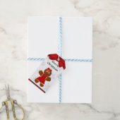 Gingerbrood Label met kerstcadeaus voor meisjes Cadeaulabel (Met Touw)