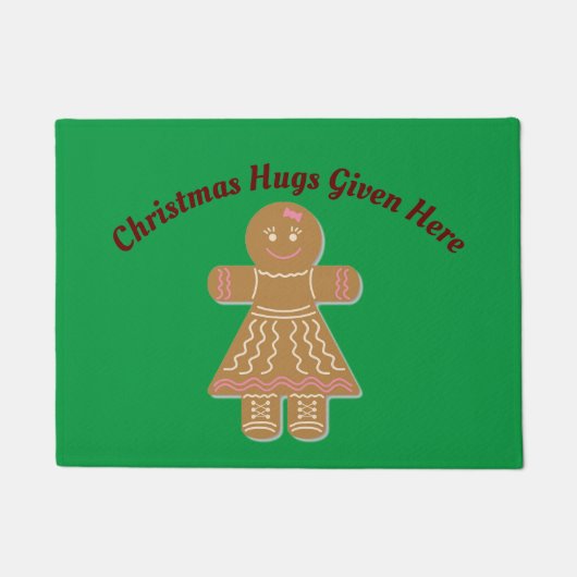 Gingerbrood Lady Hugs door Mat (Voorkant)