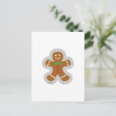 Gingerbrood maakt de engel in de sneeuw briefkaart (Staand voorkant)