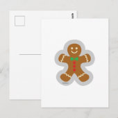 Gingerbrood maakt de engel in de sneeuw briefkaart (Voorkant / Achterkant)