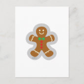 Gingerbrood maakt de engel in de sneeuw briefkaart (Voorkant)