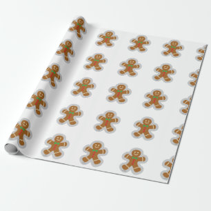 Gingerbrood maakt de engel in de sneeuw cadeaupapier