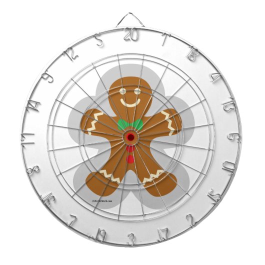 Gingerbrood maakt de engel in de sneeuw dartbord (Voorkant)