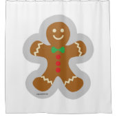 Gingerbrood maakt de engel in de sneeuw douchegordijn (Voorkant)