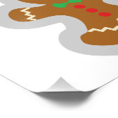 Gingerbrood maakt de engel in de sneeuw foto afdruk (Hoek)