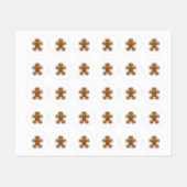 Gingerbrood maakt de engel in de sneeuw labels (Vel)