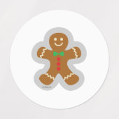 Gingerbrood maakt de engel in de sneeuw labels (Design 1)