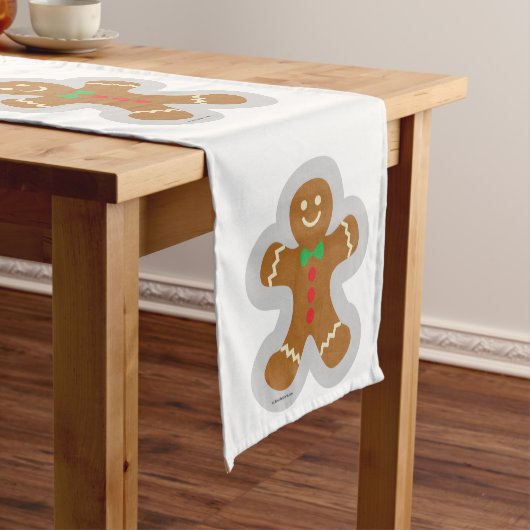 Gingerbrood maakt de engel in de sneeuw medium tafelloper (Voorbeeld)