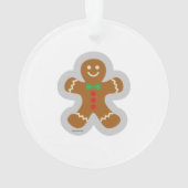 Gingerbrood maakt de engel in de sneeuw ornament (achterkant)