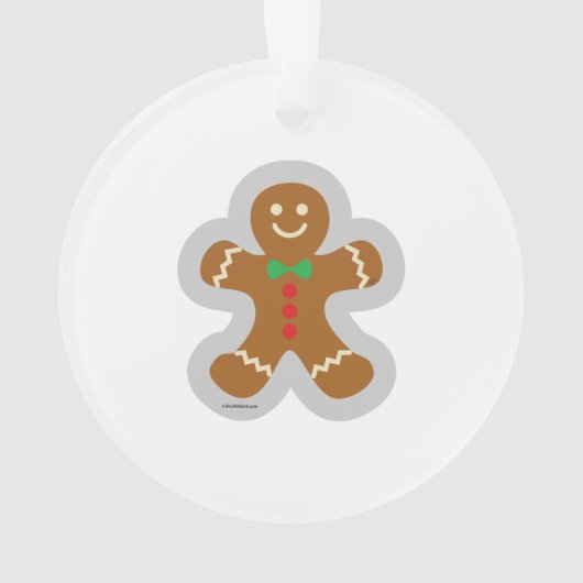 Gingerbrood maakt de engel in de sneeuw ornament (achterkant)