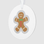 Gingerbrood maakt de engel in de sneeuw ornament (voorkant)