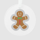 Gingerbrood maakt de engel in de sneeuw ornament (voorkant)