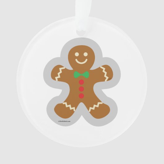 Gingerbrood maakt de engel in de sneeuw ornament (voorkant)